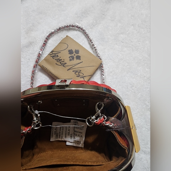 Patricia Nash Papaya Melfi Oval Clam Bag Women's Handbags - Picture 5 of 8